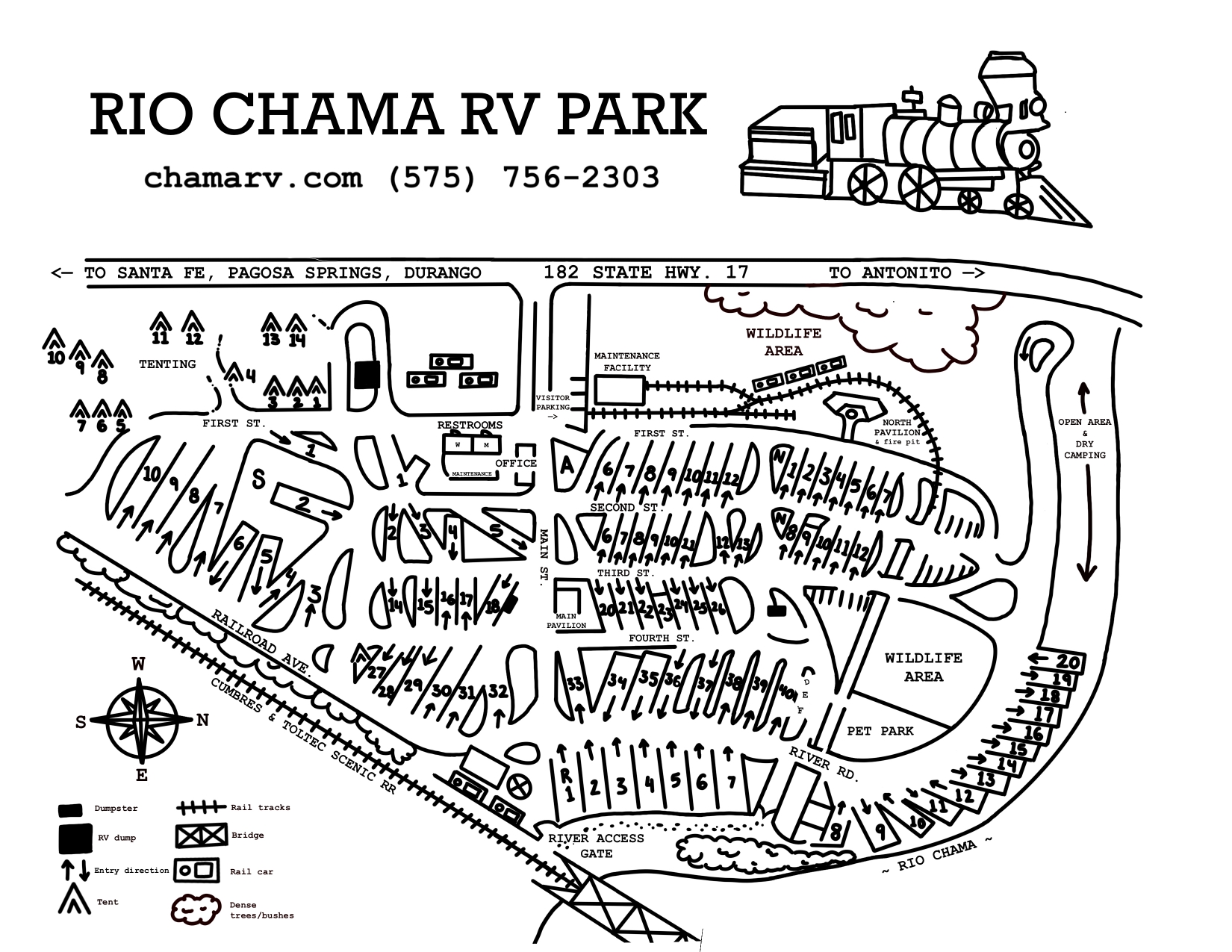 Rio Chama RV Park Map 8 10 23 2 